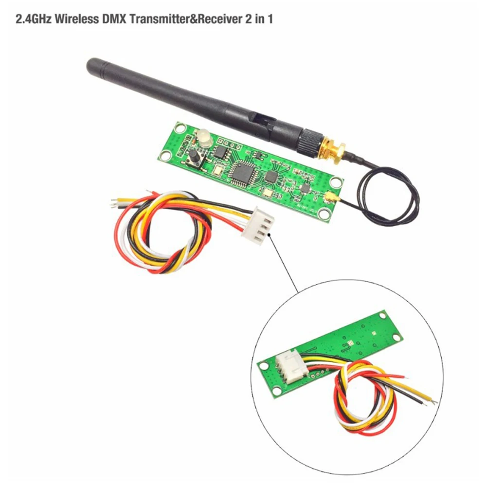 DMX512 2,4G приемник светодиодный беспроводной контроллер высокой производительности PCB освещение мини доска анти помехи 126 каналов модуль интерьера