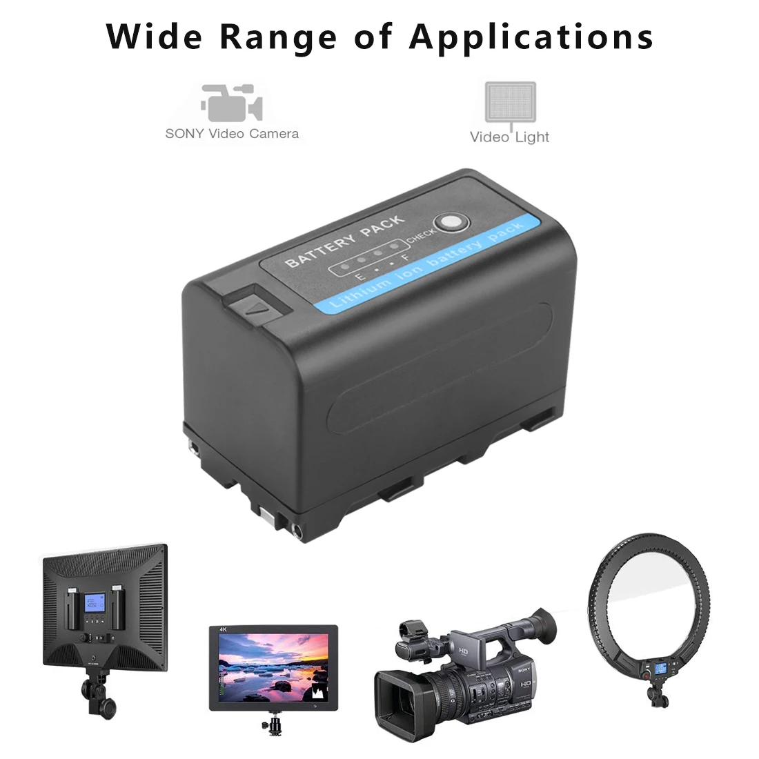 Led Indicador Bateria Mais Led Usb Duplo-canal Carregador para Sony Ccd-trv215 Ccd-tr917 Ccd-rv100 6200mah Np-f770 np F750 Np-f750 - Image 4