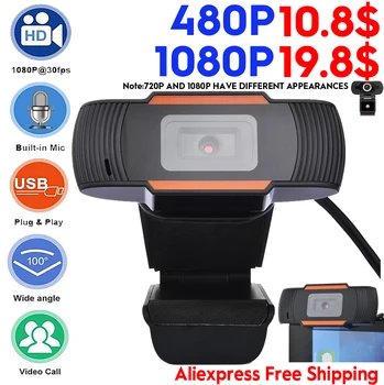 

Low Price 480P 720P 1080P Webcam HD USB CAMERA Drive-Free Plug and Play Built-in Microphone PC Live Broadcast Skype Video Call