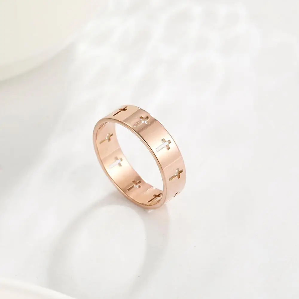 Skyrim Hollow Cross Men's Women's Stainless Steel Engagement Couple Rings 2025 Jewelry Anniversary Gifts couples rings stainless steel ring finger ring wedding rings wedding ring ring set