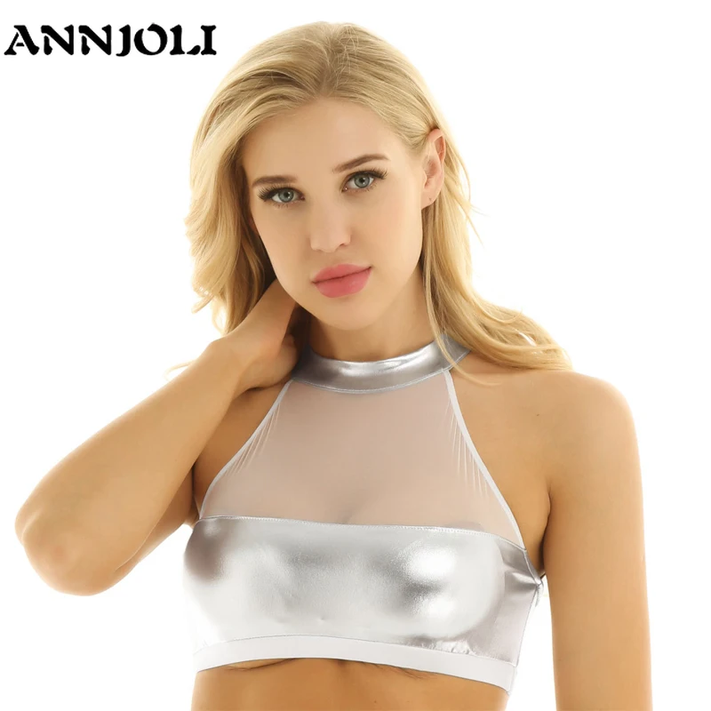 ANNJOLI 4 вида цветов, сексуальное женское белье с открытой спиной, без косточек, без подкладки, топ, Эротическая сетчатая одежда для клуба