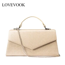 LOVEVOOK женская вечерняя сумочка с верхней ручкой, модная сумка через плечо/сумка-мессенджер с цепочкой, вечерние/концертные сумочки и клатчи