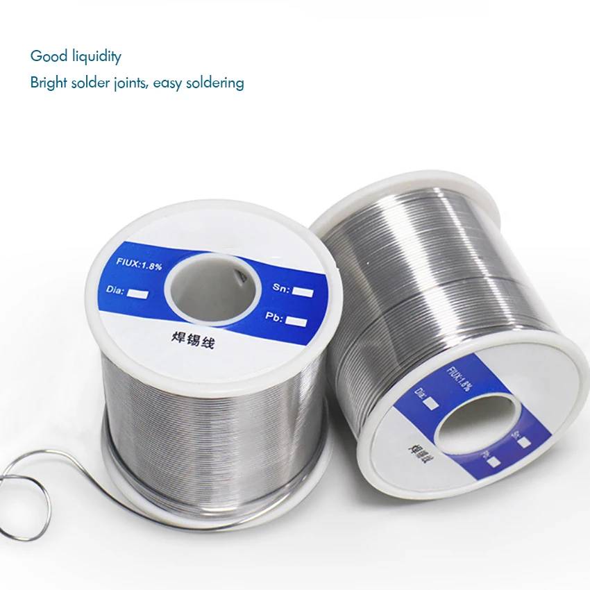 Active Free-clean Tin Lead Solder Wire with Rosin for Electrical Component Soldering and DIY, 0.6mm/ 0.8mm/ 1.0mm- 800g/ 450g