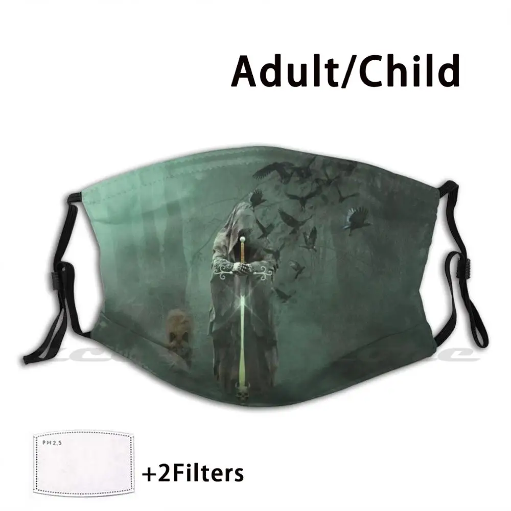 Защитная Тканевая маска с волком моющаяся модель Pm2.5 для взрослых и детей Marto01