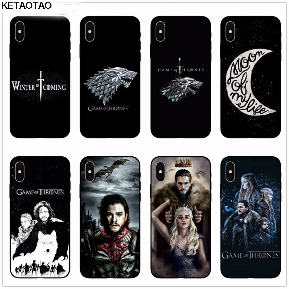 Чехол для телефона KETAOTAO Game Thrones Daenerys Dragon Jon Snow tyrion s для iphone 8 Plus X XS XR 11 Pro Чехол из мягкого ТПУ резины и силикона