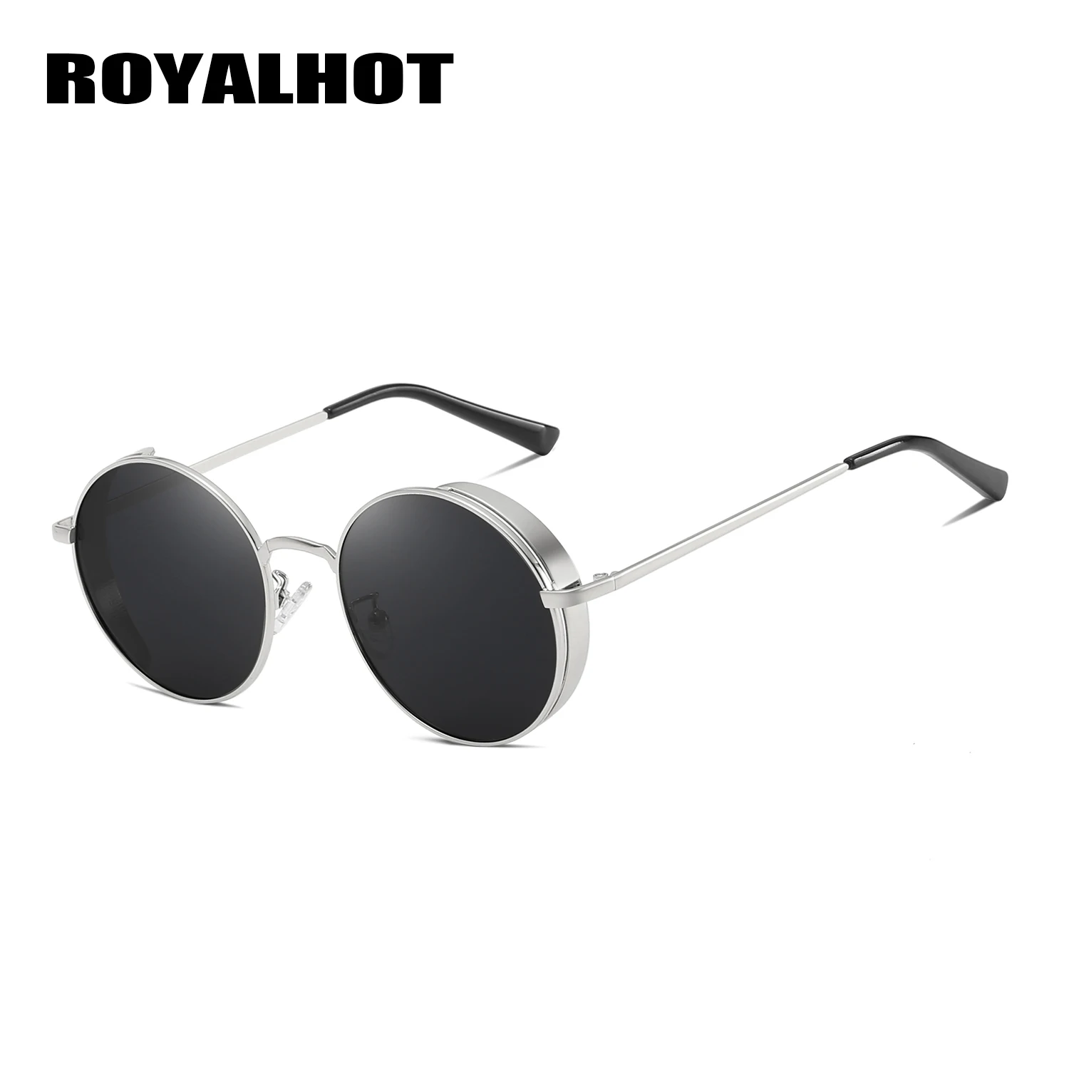 RoyalHot, мужские, женские, поляризационные, сплав, круглая оправа, солнцезащитные очки, для вождения, солнцезащитные очки, оттенки, Oculos masculino, мужские, 900118 - Цвет линз: Silver
