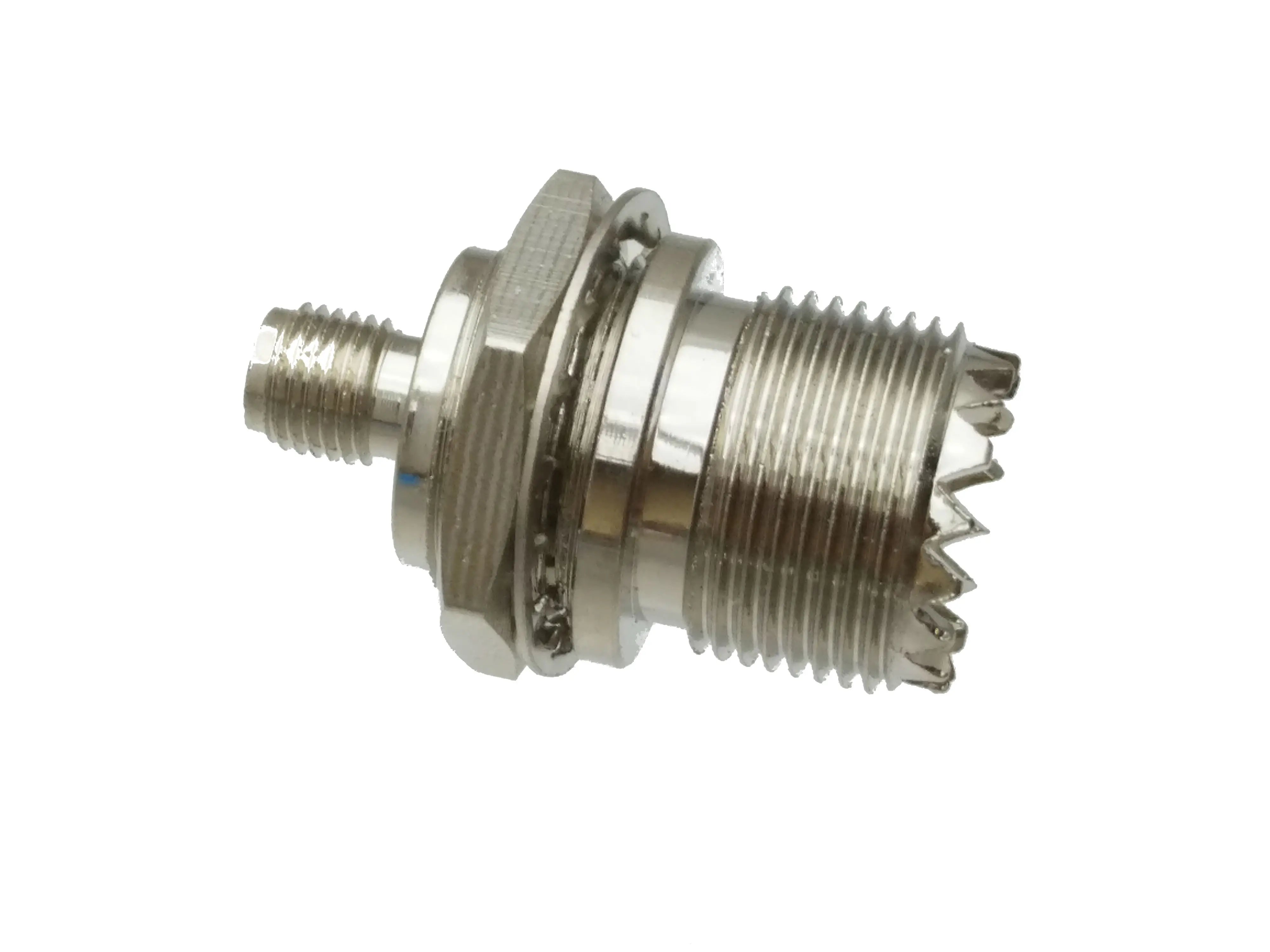 1pce адаптер UHF female SO239 к SMA jack M16 перебойная головка монтажный разъем F/F|Соединители|