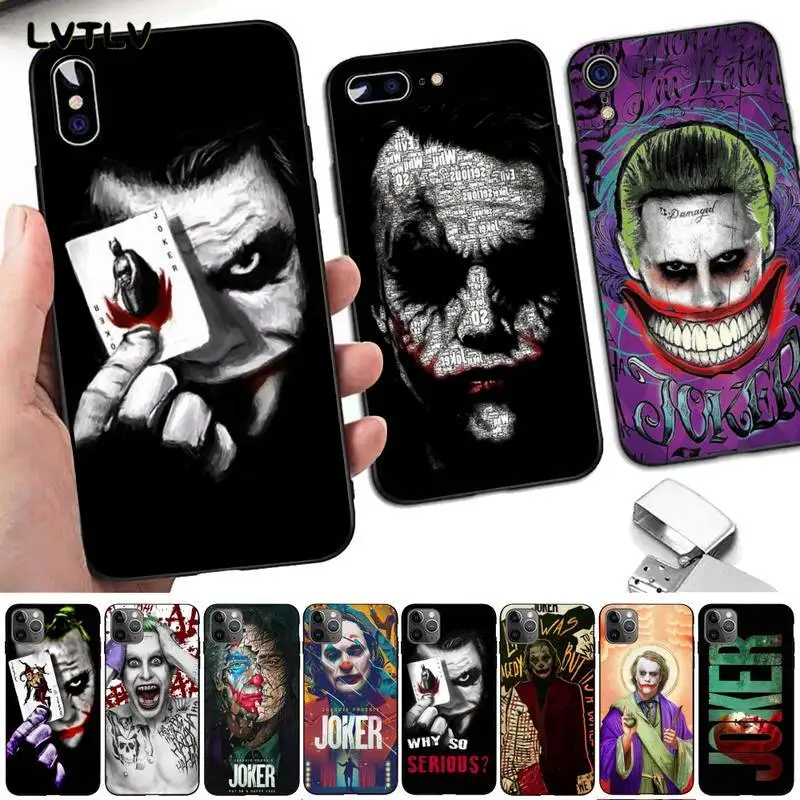 LVTLV Joker распродажа роскошный крутой чехол для телефона с рисунком iPhone 8 7 6 6S Plus X 5