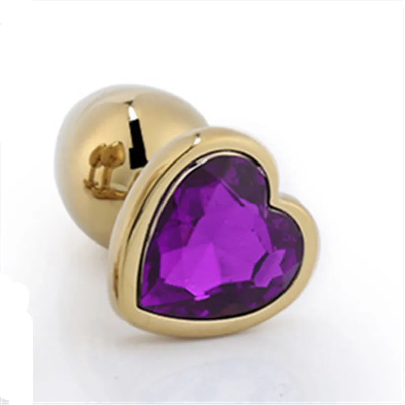 Large Luv Gold crystal Gem Anal-Butt Plug Romance Game Funny Toy Cosplay