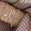 Tocona-Pulseras de borla de oro bohemio para mujer, joyería Bohemia, cuentas de hojas geométricas, cadena de mano en capas, conjunto de pulsera 9143 ► Foto 1/6