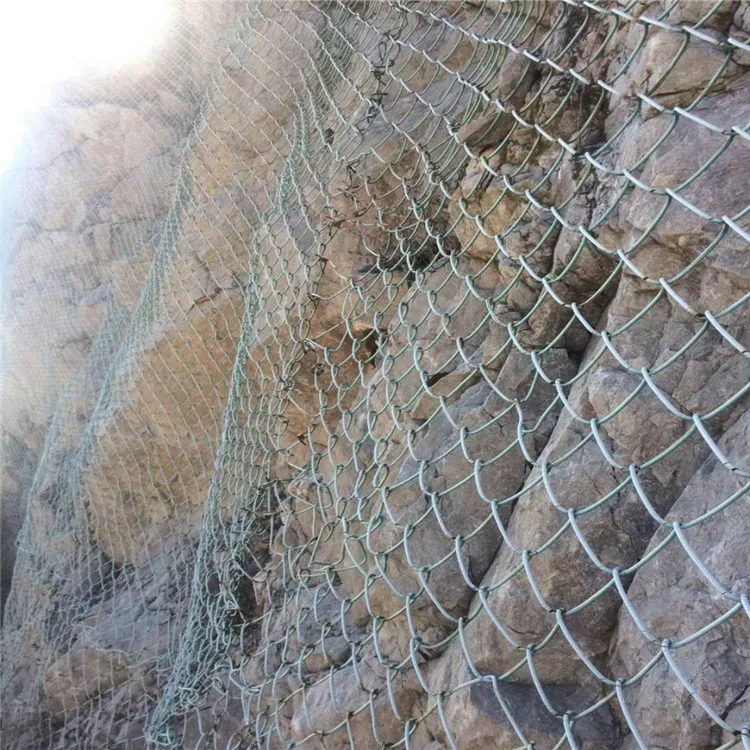 

Promotional Galvanized Chain Link Fence Slope Protect Green Private Network Slope Protection Gushing Network