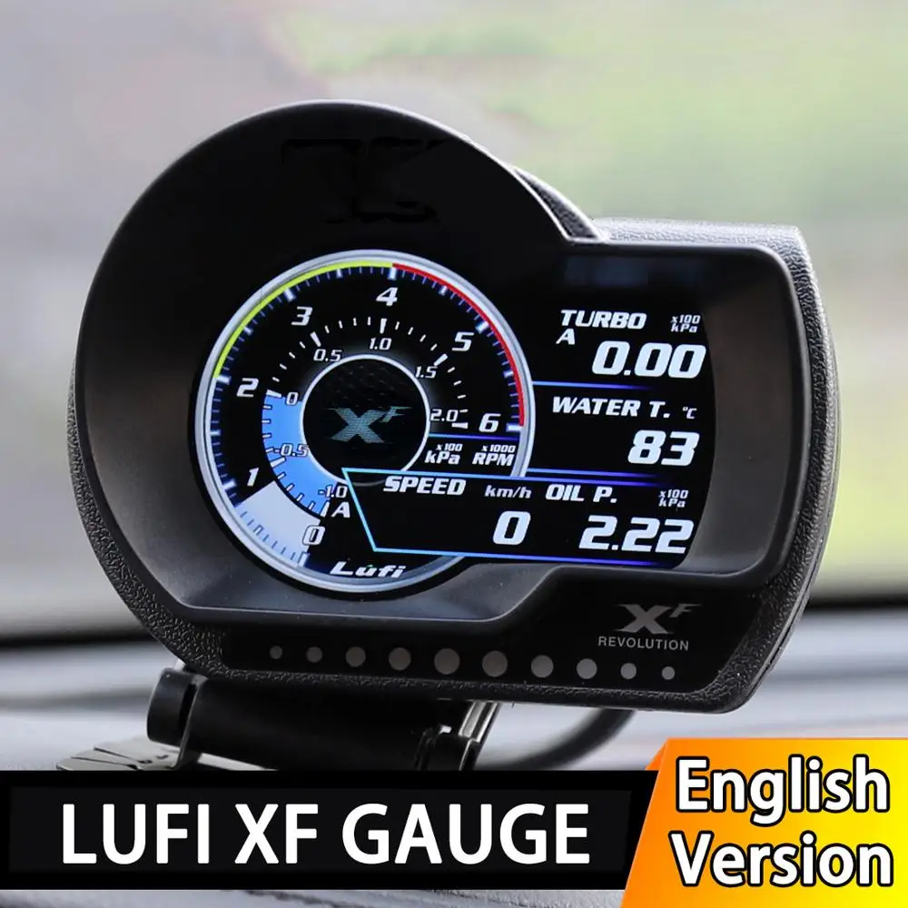 Цифровой турбонаддув LUFI XF OBD2 измеритель давления и температуры масла воды для
