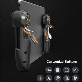 

Tablet Mobile Phone L1R1 Game Trigger For PUBG Six Finger Game Joystick Gamepad Shooter Fire Aim Button for iPad Smart Phones