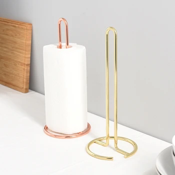 

Iron kitchen paper holder storage roll paper storage rack tussie stand household Golden roll paper holder Kitchen Storage Holder