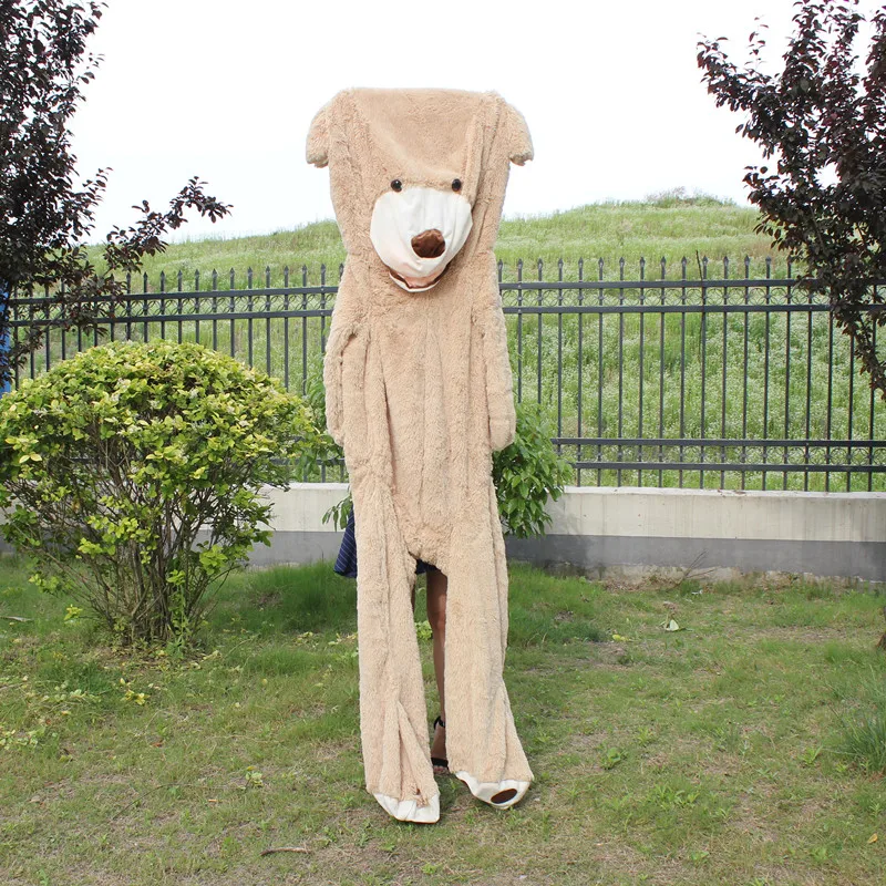 200 см Мягкий американский гигантский Медведь Кожа медведь игрушка большие животные медведи пальто для девушки подарок на день Святого Валентина животное плюшевый медведь пальто