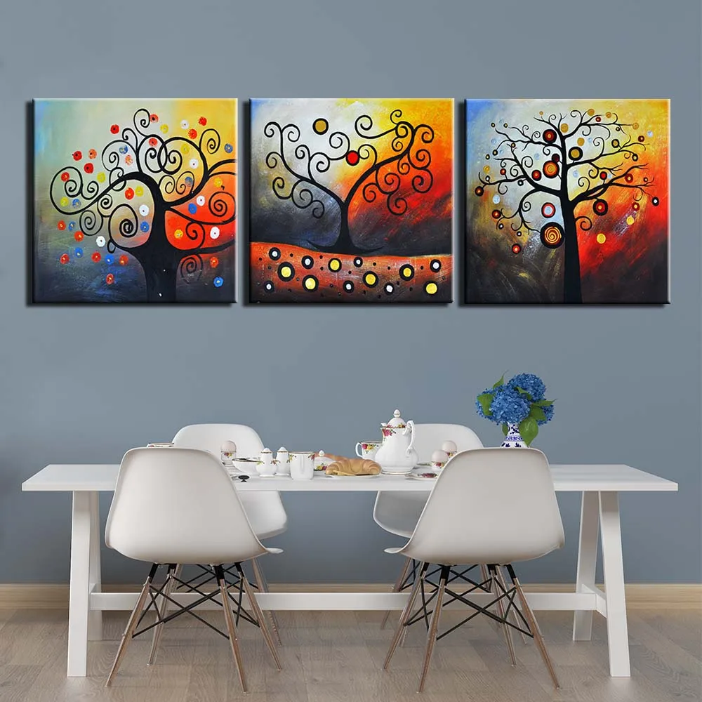 3 Pieces Popular Money Tree Pictures Canvas Painting Wall Art Posters And Prints for Living Room | Дом и сад