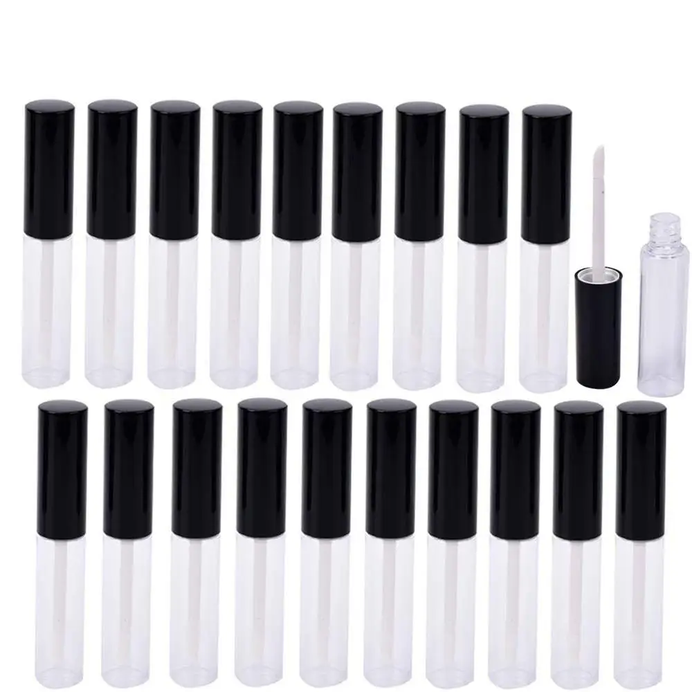 20 Pcs Empty Lip Gloss Tube Refillable Lipstick Containers with Brush Wand for DIY Cosmetics Reusable Sample Bottle (8 ML) | Красота и