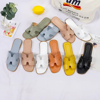 

2020 new Women Summer Flat Slippers Transparent Soft Jelly Shoes Female Flip Flops Sandals Outdoor Beach Ladies Slides