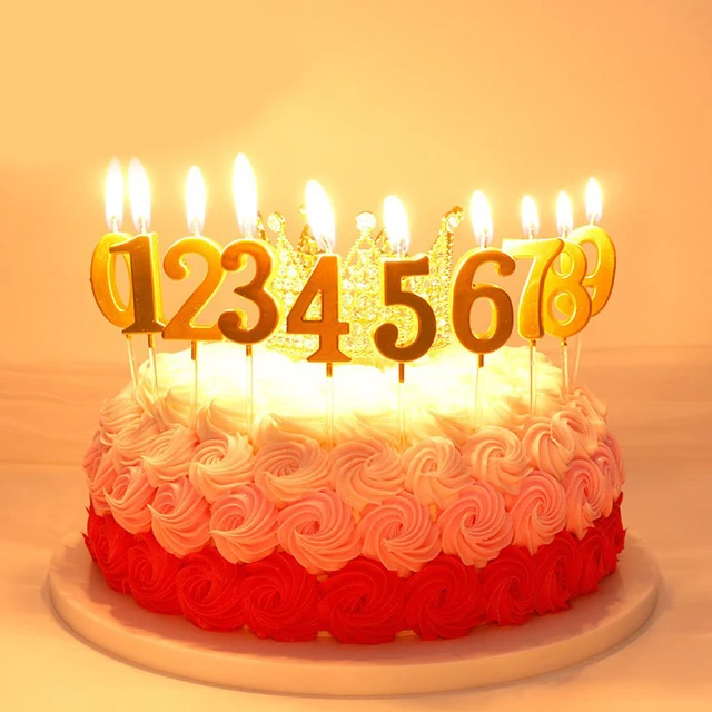 Birthday Candle Gold Number 50 BIG 13cm 50th Party Cake Decoration