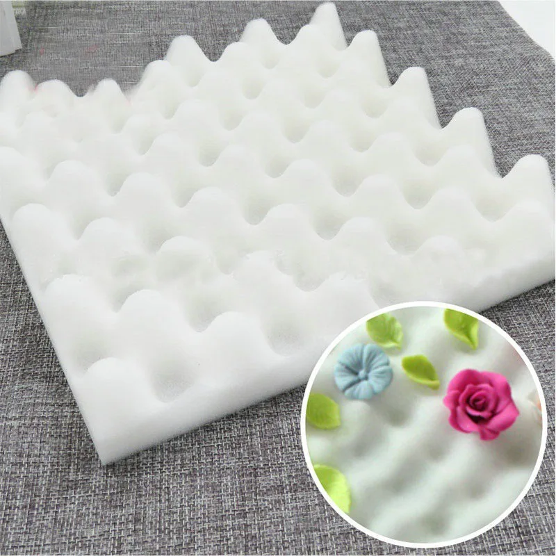 Tappetino in Spugna per Fondente con 5 Fori Tappetino in Spugna di Silicone Tappetino per Asciugare i Fiori della Torta Strumento per Modellare Tappetino in Spugna per Torta Tappetino in Schiuma Fonde