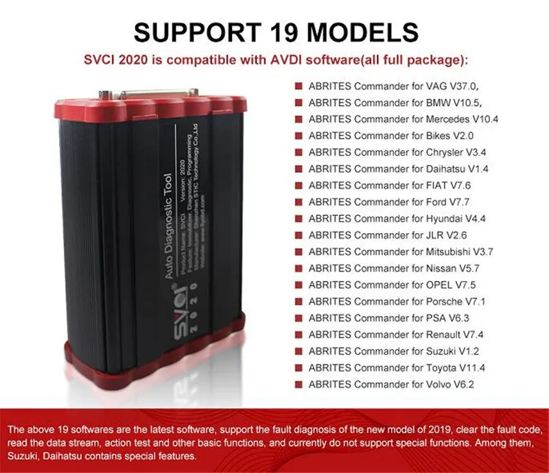 FVDI SVCI OBD2 ключевой программист SVCI функция VVDI2 V2015 V2014 SVCI без ограничений Fvdi abrites commander для обновления vag