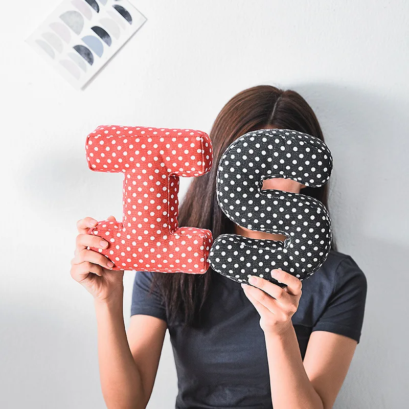 Креативная Q Версия 26 подушки с буквами Модная хлопковая Подушка милые DIY игрушки