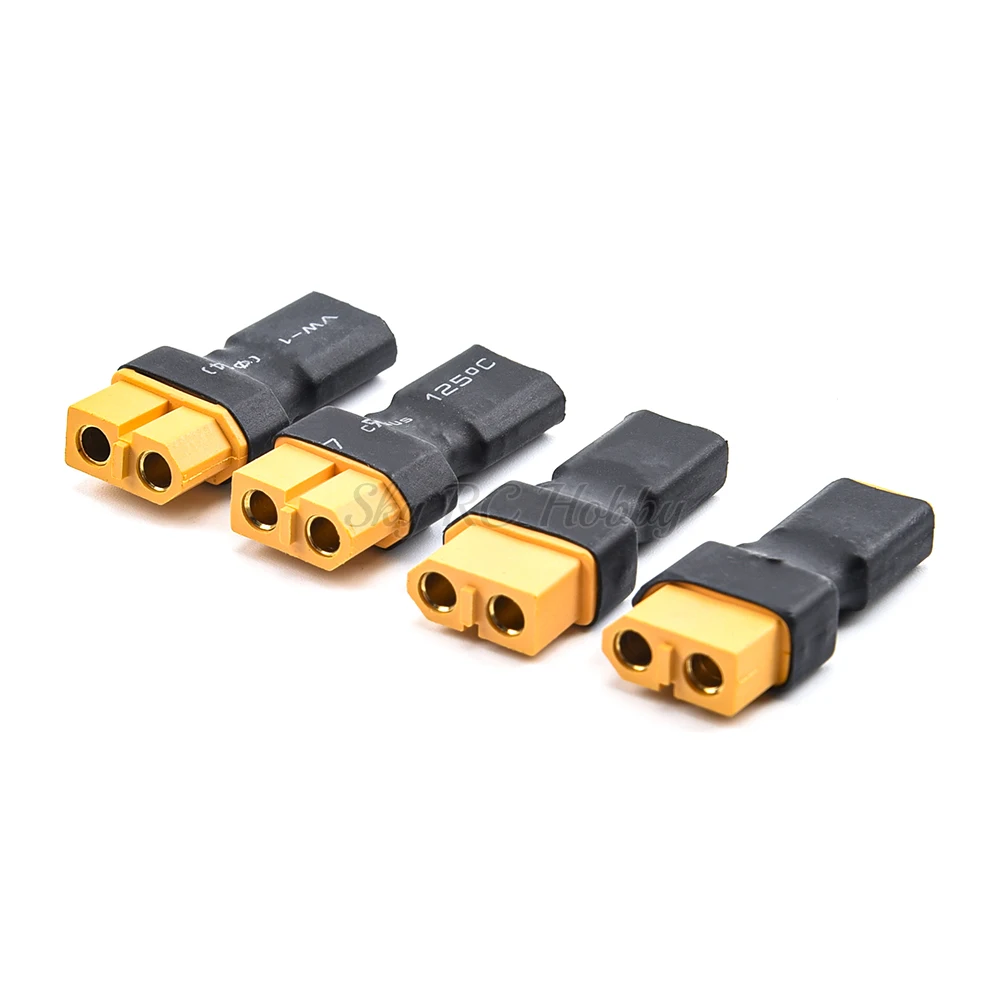 4PCS Male / Female XT60 to XT30 Plug Female Male Adapter Converter Connector for FPV Drone RC Lipo NiMH Battery Charger ESC Part