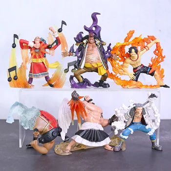 

Anime One Piece Portgas D Ace Marco Marshall D Teach PVC Action Figure Model Toys 4pcs/set