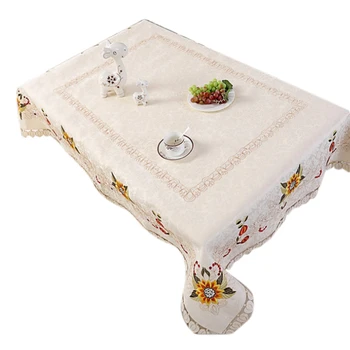 

Garden Cloth Tablecloth Printed Sun Flower Pattern for Outdoor and Indoor Use Holiday Long Dining Table