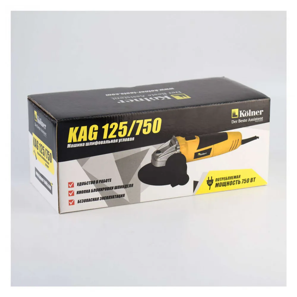 Машина шлифовальная угловая Kolner KAG 125/750