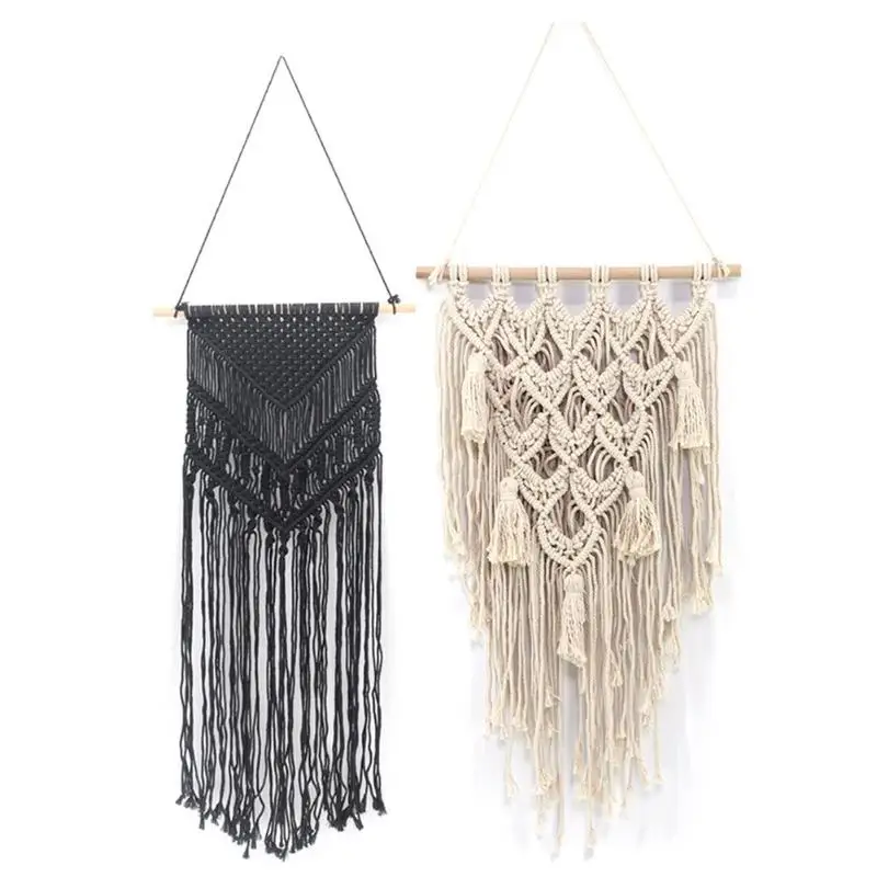 

Macrame Wall Hanging Tapestry Bohemian Cotton Rope Boho Tapestry Apartment Dorm Living Room Art Decor Craft Home Decor
