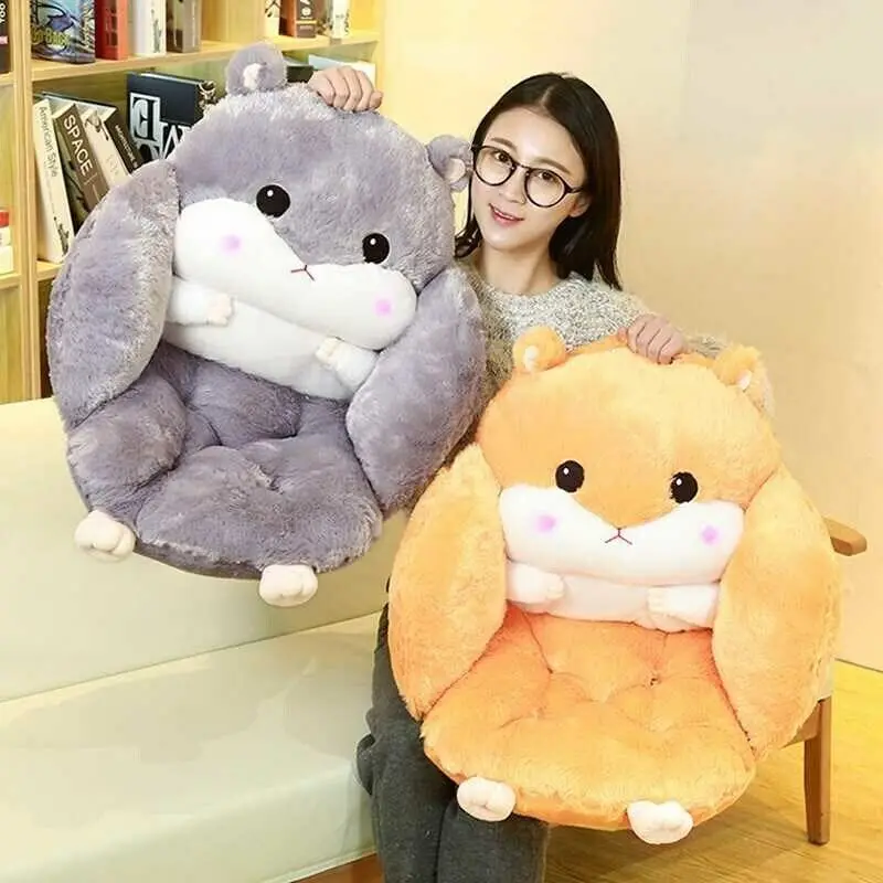 Hamster seat cushion classroom chair office cushion stool cushion office stuffed plush cushion cartoon animal image