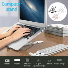 Support réglable et pliable pour ordinateur portable, antidérapant, pour Macbook Pro Air, IPad et DELL