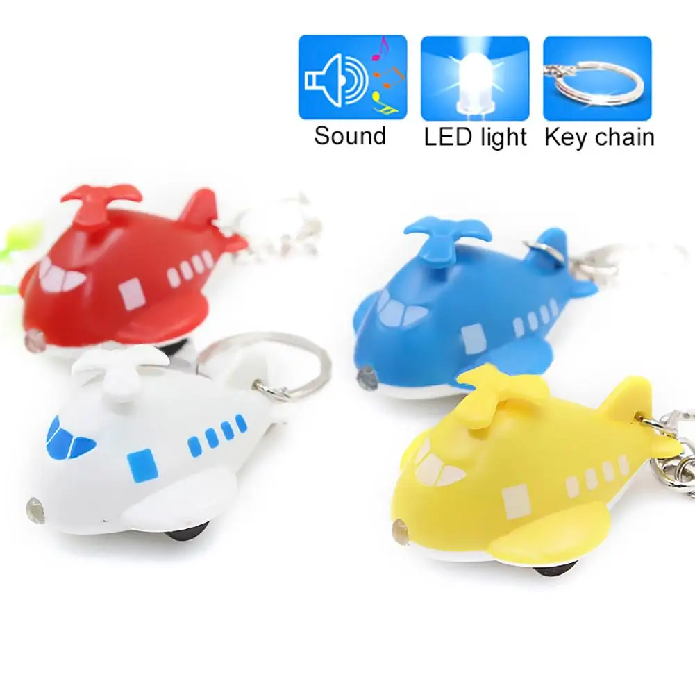 

Car Pendant Helicopter Shaped LED Light Sounding Luminous Key Chain Helicopter Shaped Key Chain