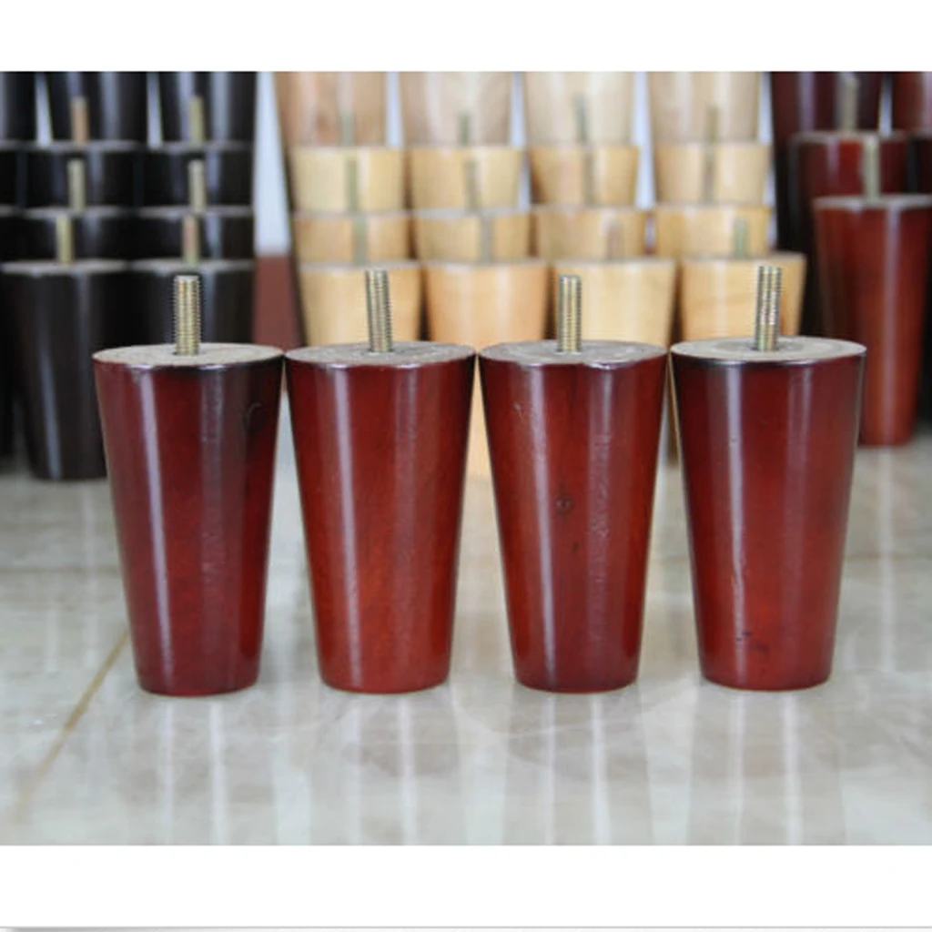 4pcs Solid Wood Taper Sofa Leg Vintage Style Chair Wardrobe Furniture Legs Feet