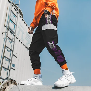 

Men Japanese Streetwear Cargo Pants 2020 New Spring Overalls Mens Hip Hop Harajuku Harem Pants Sweatpants Pants Men Trousers