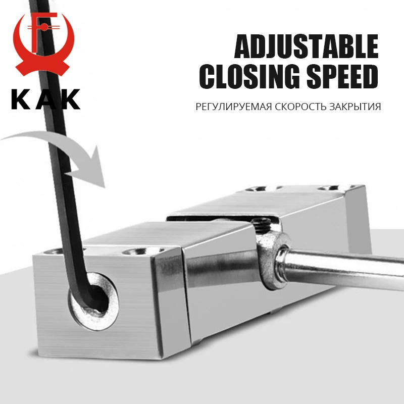 Stainless Steel Automatic Door Closer Adjustable Speed Door Closing Device 40KG Black Gold Furniture Hardware