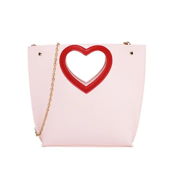 

2020 summer new single shoulder messenger portable chain love bucket bag Korean fashion female gift bag