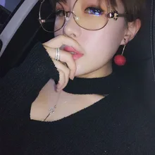 SO& EI модные большие овальные женские очки, оправа, уникальные жемчужные носовые упоры, прозрачные линзы, очки для мужчин, оптические металлические оправы для очков