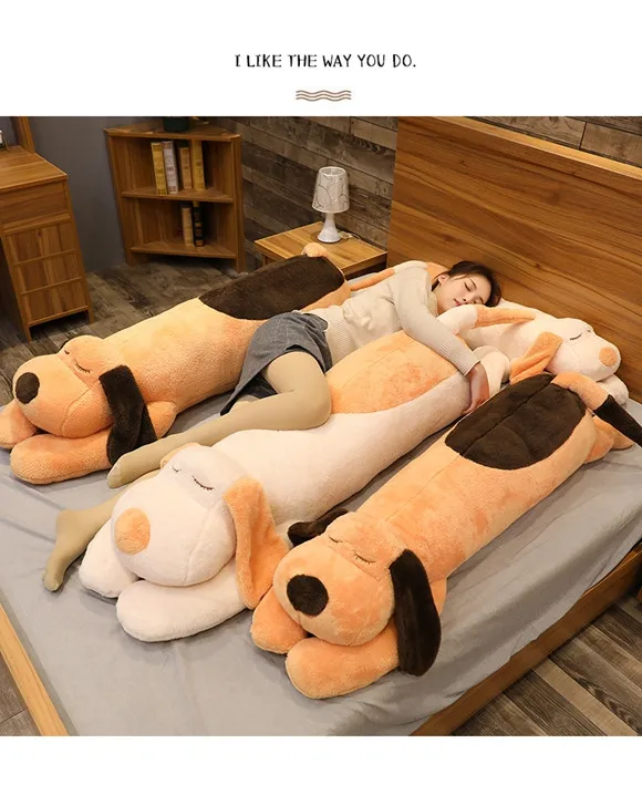 giant cartoon dog cute plush toy super soft puppy sleeping pillow bed decoration gift 59inch 150cm DY50793 (10)