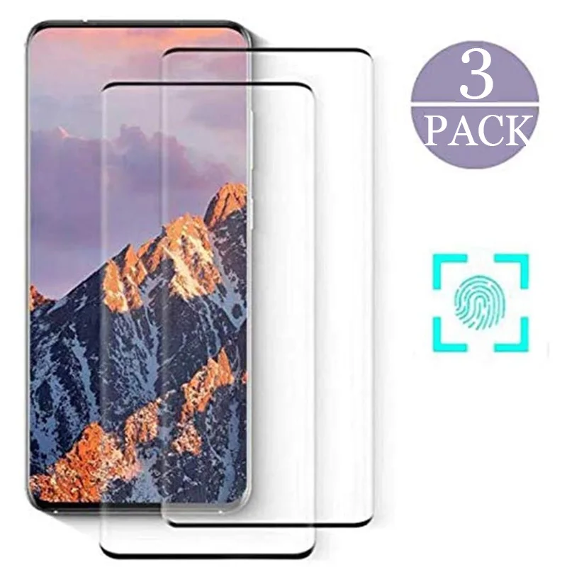 3 шт полное изогнутое закаленное стекло для Samsung Galaxy S20 Plus ультра защита экрана S10