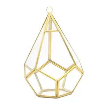 

Tears Shape Diamond Geometric Polyhedron Air Plant Holder Desk Planter DIY Centerpiece Vase Succulent Flower Pot （No Plant）