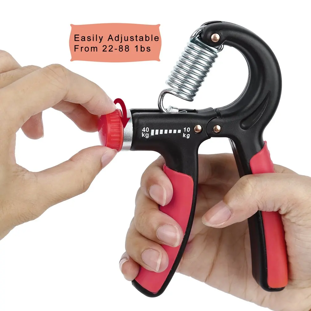 New Hand Strengthener Adjustable Resistance Range 10-40KG Therapy Hand Gripper Exerciser Trainer for Athletes Musicians
