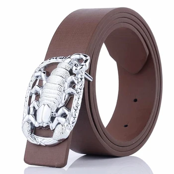 

2020 Belt for Men Scorpion Buckle Designer Imitation Leather PU Men Special Offer Adult Casual Belts Cinturones Para Hombre