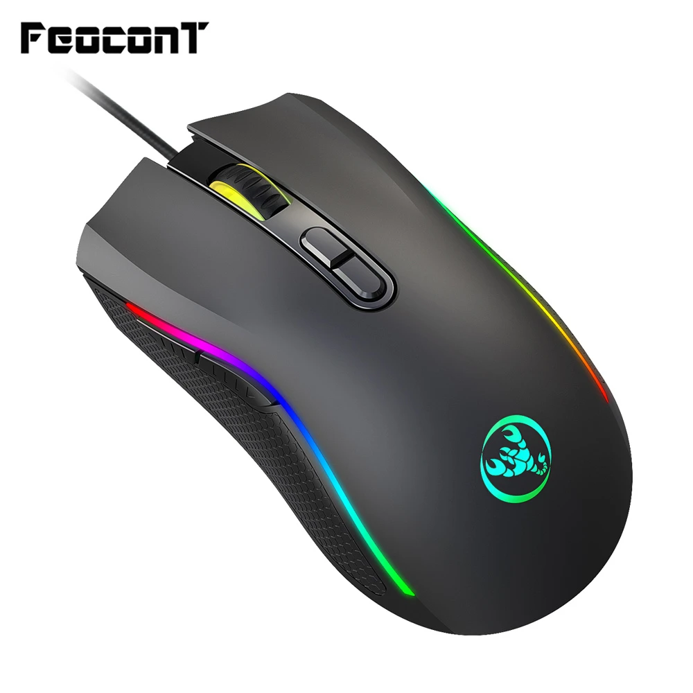 

Gaming Mouse Wired Macro Programming RGB 7 Button 7200dpi Adjustable Optical USB Computer Mouse For Game Competition Notebook PC