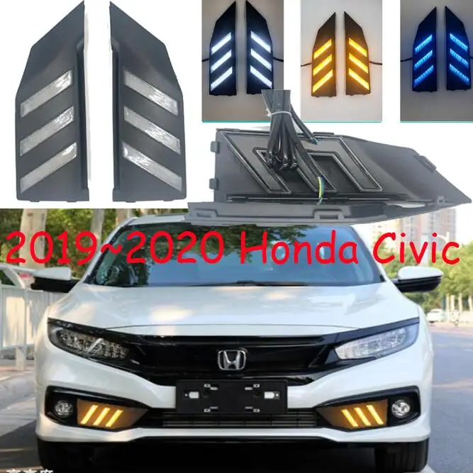 picture Год автомобильный бампер для Honda Civic Дневной светильник 10th автомобильные аксессуары светодиодный DRL головной светильник для Honda Civic противотуманный светильник - Цвет: picture