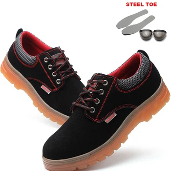 

Steel Toe Cap Shoes Mid-plate Anti-slip Anti-smashing Wilderness Survival Men Safety Shoes Security Protective Boots
