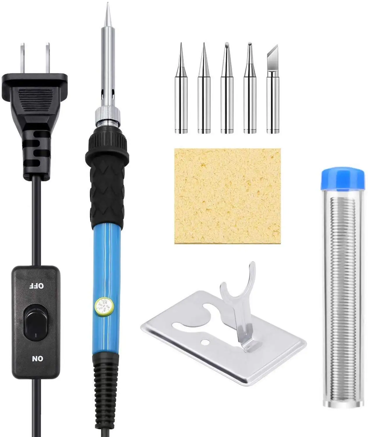 Soldering Iron Kit, 60W Adjustable Temperature Welding Tool with ON-Off Switch, Rarlight 9-in-1 Soldering Kits Soldering Iron Kit, 60W Adjustable Temperature Welding Tool with ON-Off Switch, Rarlight 9-in-1 Soldering Kits