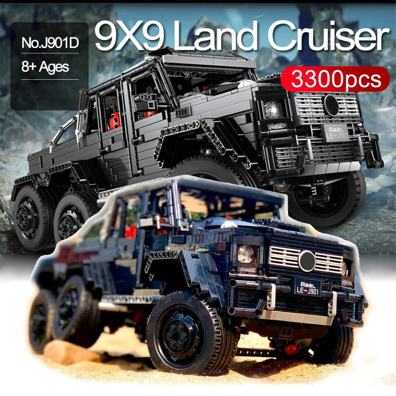 3300 шт. 6X6 LAND CRUISER строительные блоки внедорожный автомобиль кирпич набор