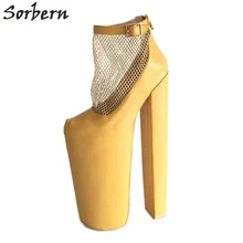 Женские ботильоны на высоком каблуке 35 см 28 см|yellow ankle boots|ankle